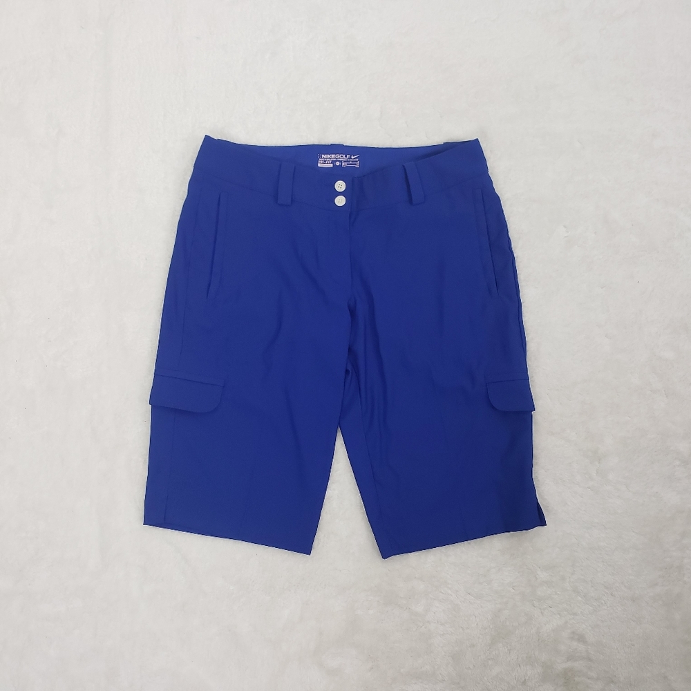 Nwot Women's Nike Golf Dri- Fit Blue Shorts Size 8